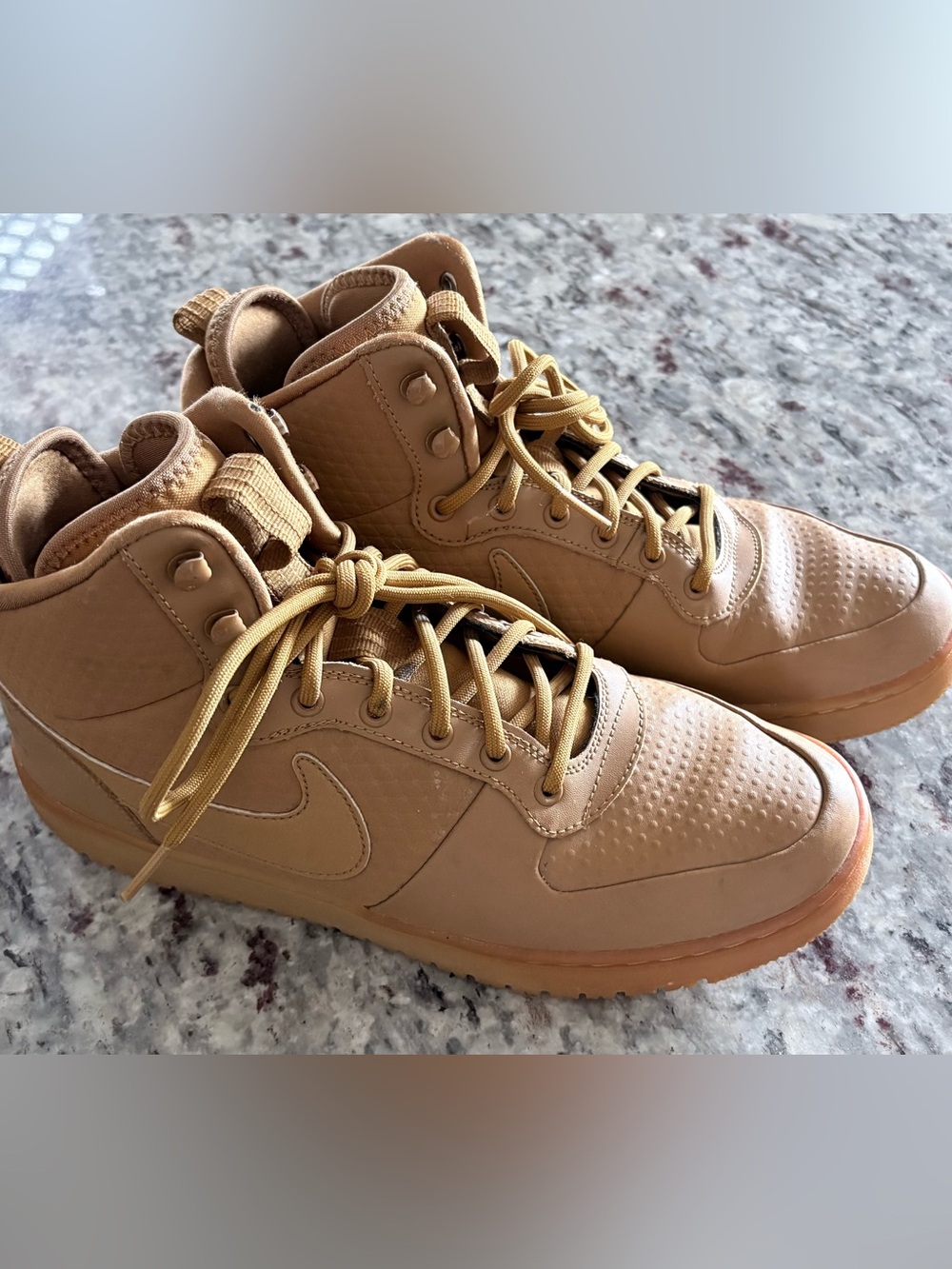 Nike Men’s Tan/Brown High-Top Athletic Sneakers